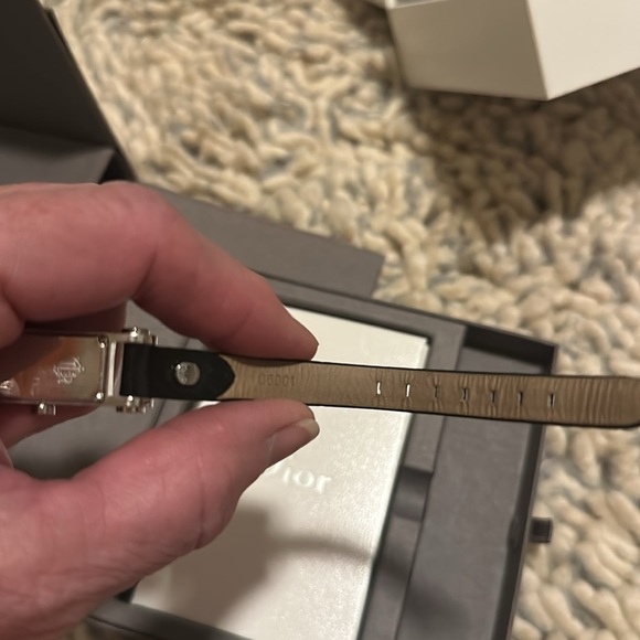 Christian Dior Vintage watch black leather band Crystal dial w/boxes used twice! - Picture 16 of 17